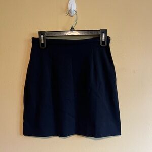 Vivienne Tam women black mini skirt with stretchy waistband waist 26” small 90s